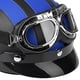 thumbnail image 1 of Universal Motorcycle Scooter Synthetic Leather Open Face Half Helmet & Visor UV Goggles White, 1 of 3