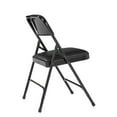 thumbnail image 5 of (Pack of 4) NPS 1200 Series Premium Vinyl Upholstered Double Hinge Folding Chair, Caviar Black, 5 of 8