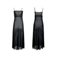 thumbnail image 6 of Women's Mesh Dress Slip Cowl Neck Maxi Dress Bodycon Mermaid Long Evening Dress for Party Cocktail Wedding Guest Prom Black S, 6 of 9