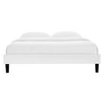 thumbnail image 5 of Modway Reign Twin Performance Velvet Platform Bed Frame in White, 5 of 6