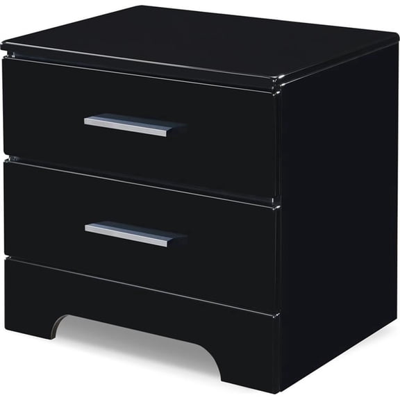 ClickDecor Hudson 2 Drawer Nightstand Black
