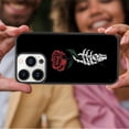thumbnail image 4 of Skeleton Skull Hand Rose for iPhone XR 7 8 SE 11 12 13 Mini 13 14 15 16 Pro Max Case, Cute Aesthetic Classic Gothic Shock-Absorbent Protective,Black, 4 of 6
