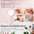 thumbnail image 2 of RAGUPEL Hand Mirrors with Handle,Circle Shaped Mirror 7"*3.6"*0.6" Hand Held Mirror,Cat Claw Shape Handheld Mirror with Handle,Pink, 2 of 7