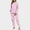 Pink, variant on uublik Womens Pajamas Soft Comfy Fleece Pjs Pullover Pants Loose 2 Piece Sleepwear Blue