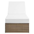 thumbnail image 6 of Lounge Chair Chaise, White, Rattan, Wicker, Outdoor Patio Balcony Cafe Bistro Garden Hospitality Restaurant, Modern Contemporary HB34601, 6 of 10