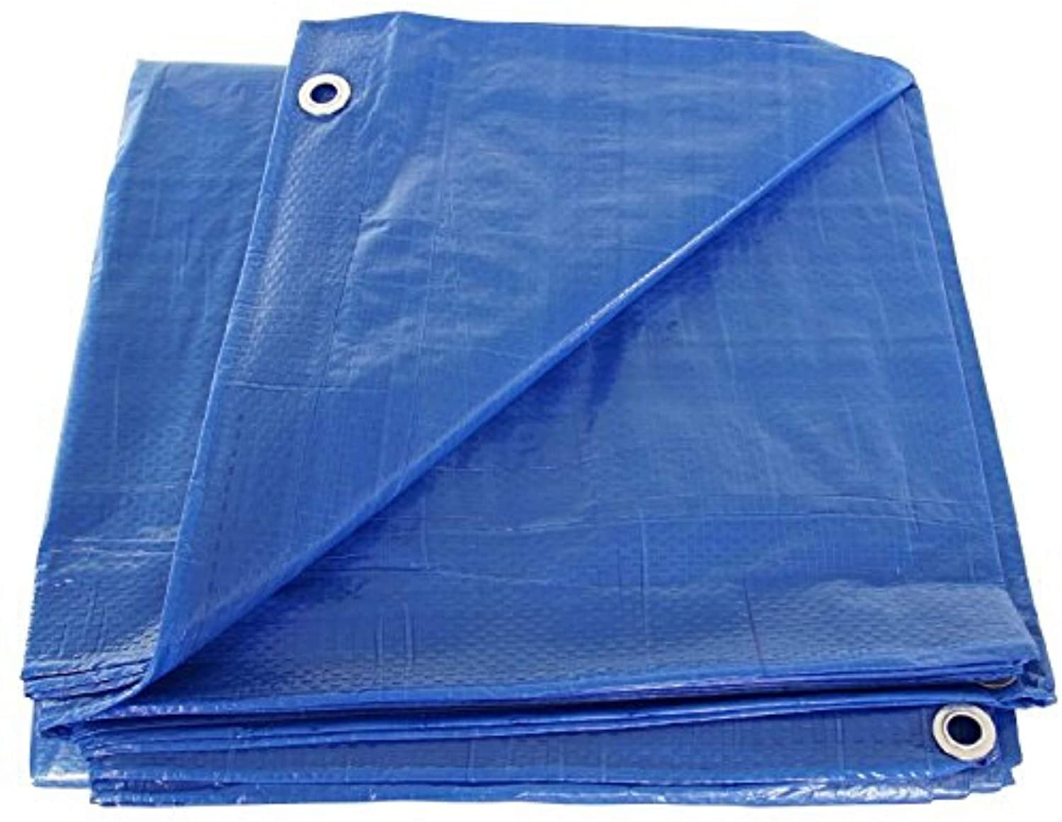 PLINE Large Blue Tarp Cover Outdoor Tarp for Pools, Boats, Cars and Trucks Waterproof Tarp