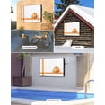 thumbnail image 2 of Outdoor TV Cover 40 to 43 Inch Weatherproof, Boho Pumpkins Fall Thanksgiving Waterproof TV Screen Protector for Outside Decor with Zipper and Pocket 40"L x 25"H , Orange Stripe White, 2 of 7