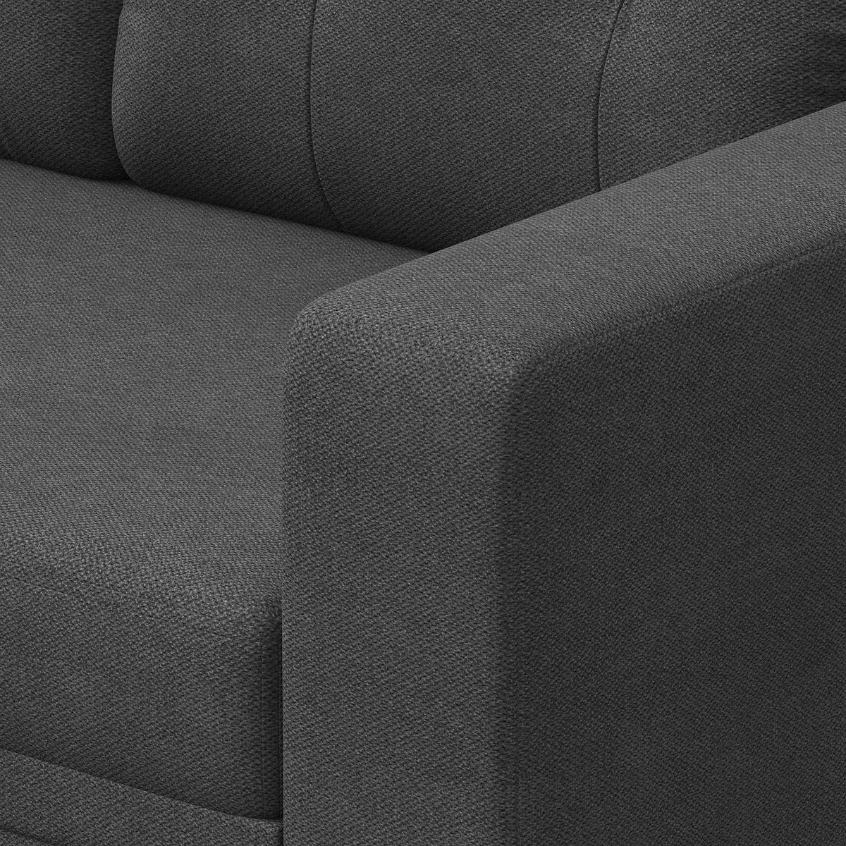 AENKYO L-Shaped Sleeper Sofa, Reversible Sectional Couch with Pull Out Bed and Storage for Living Room, Dark Gray