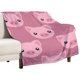 thumbnail image 1 of Mantas de tiro con patrón de cabeza de cerdo sobre fondo rosa, manta de forro polar, mantas de franela transpirables, manta cálida para cama, sofá, sillón, oficina, 1 of 8