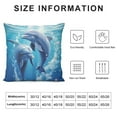 thumbnail image 5 of GOSMITH  Dolphins in Love Printed Plush Pillow Cover Decorative Pillow Cover Square Cushion Cover, 5 of 5