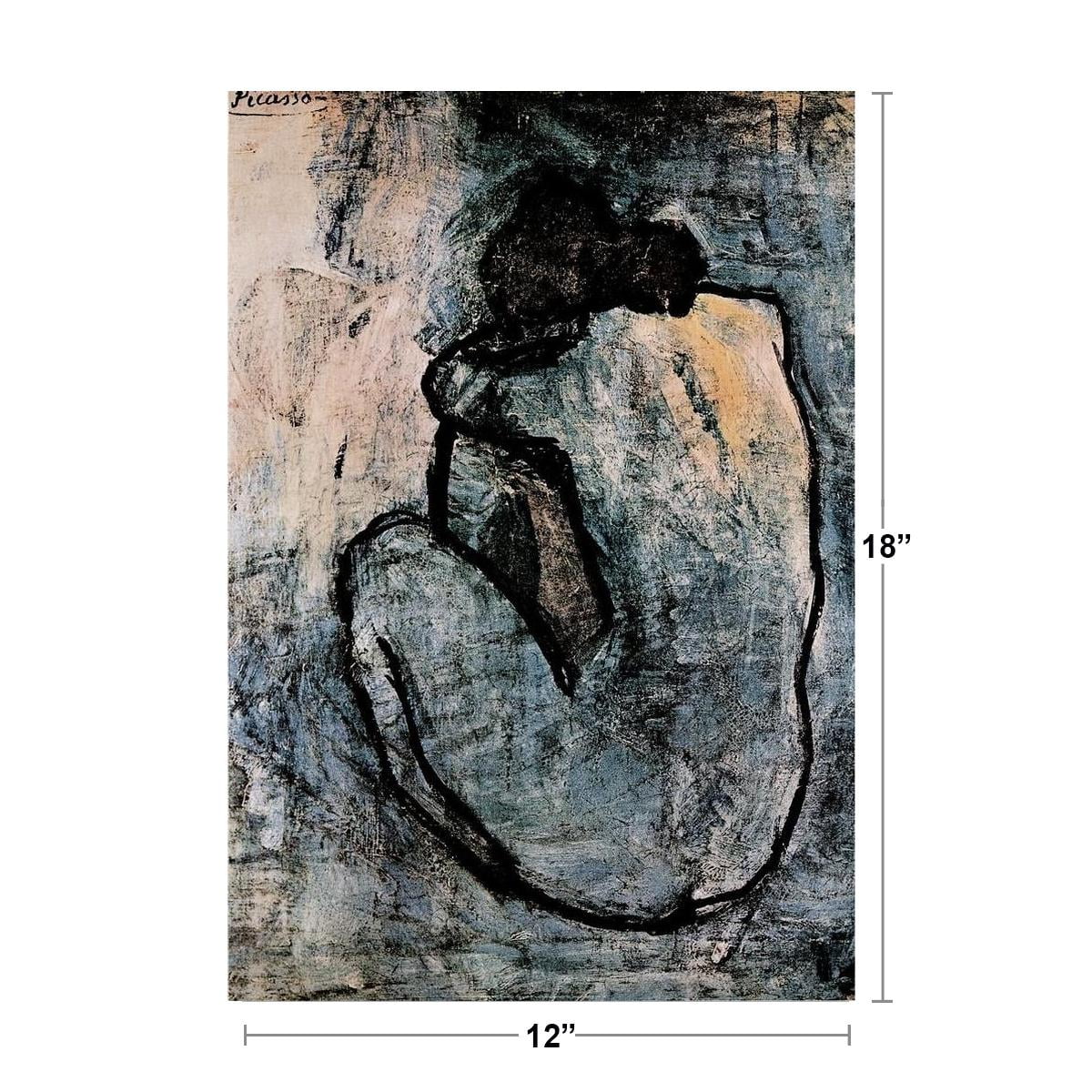 Pablo Picasso Blue Nude 1902 Painting Fine Art Decor Art Print Poster 12x18 - Walmart.com