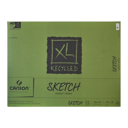 UPC: 0804551993220 | Canson XL Sketch Pads Fold-Over 18 x 24 50 Sheets Pack Of 2