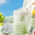 thumbnail image 6 of sruoe Pitchers for Beverages, Pitcher with Lid, Large Capacity Kettle, Juice Pitcher, Handle Water Pitcher for Iced Tea Coffee, Juice Jug, Dishwasher Safe Cold Water Pot, Lemonade, Plastic, 6 of 6