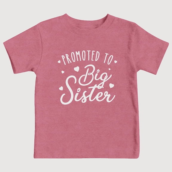 Gyujnb Promoted To Big Sister Print Round Neck Short Sleeves Casual T Shirt (Girls),12-13 Years