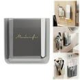 thumbnail image 2 of Bathroom Wall Mounted Storage Box Organizer for Toothbrush Toothpaste Remote Keys Mobile Phones Space Saving Polystyrene Holder, A Storage Box, 2 of 9
