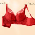 thumbnail image 4 of ATENAR Bras for Women,Wireless Bras for Women,Womens Bras,Soft,Stretch Fabric,Solid,Nylon,Red,4XL(US:16), 4 of 9