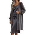 thumbnail image 3 of Gamivast Long Cardigan Sweaters for Women Plus Size Fuzzy Open Front Duster Coat Soft Fluffy Knit Outerwear Long Sleeve Casual Loungewear Cozy Cover Up for Fall Winter, 3 of 6