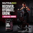 thumbnail image 4 of NutraBio Base Aminos EAA + BCAA Powder –10g Essential Amino Acids Supplement, 6g 2:1:1 BCAAs, 2.8g Hydration Matrix with Electrolytes & Absorption Enhancer AstraGin® – 30 Servings- Dragon Fruit Candy, 4 of 9