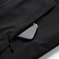 thumbnail image 6 of Men's Windbreaker Jacket Zip Front Windbreaker Jacket Thin Jacket Casual Sports Windbreaker Hooded Jacket Black XL, 6 of 7