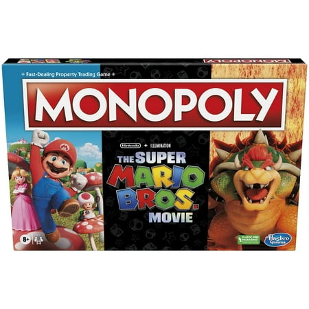Monopoly The Super Mario Bros. Movie Edition Board Game for Kids and Family Ages 8 and Up