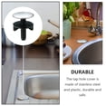 thumbnail image 5 of 2 piezas Tapa de orificio para fregadero de cocina Tapa de orificio para grifo Tapa de tapón de placa de orificio para grifo de fregadero Accesorios de tapón de acero inoxidable para fregade, 5 of 5