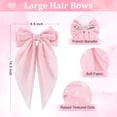 thumbnail image 4 of 4PCS Big Hair Bows for Women Girls,TOKUFAGU Large Hair Ribbon Bow Barrette Clips for Girls,Hair Bows with Long Tail Vintage French Hair Accessories for Women, 4 of 5