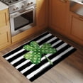 thumbnail image 2 of St. Patrick's Day Entryway Rug 2'x3'&nbsp; Non Slip Front Door Mats, Lucky Shamrock Grass Black Stripes Entrance Rugs Indoor Outdoor Carpet, Washable Floor Mats Small Area Rug for Bedroom Kitchen, 2 of 8