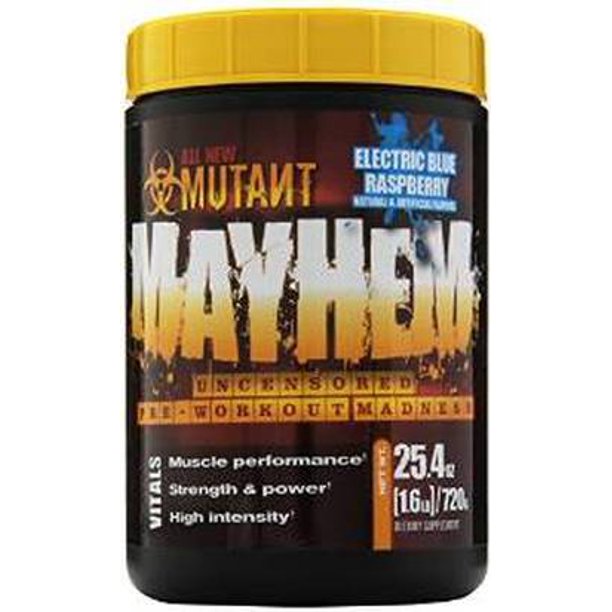 Mutant Mayhem Super Loaded Pre Workout Powder Energy Focus Muscle Performance Strength Power High Intensity Workouts Electric Blue Raspberry 1 59 Lbs 40 Servings Walmart Com