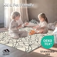 thumbnail image 4 of ODIKA 2'x3' Machine Washable Non-Slip Area Rug, Trellis Lattice with Quatrefoil Junction Points High Traffic Rug with Pad, Black, 462870, 4 of 8