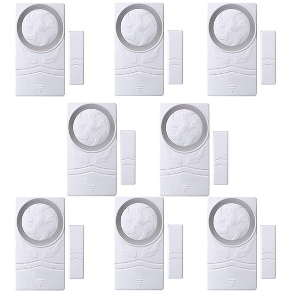 Wsdcam Door and Window Alarm for Home Magnetic Window Alarm Sensors for Home Security, Loud 110dB - 8 Pack