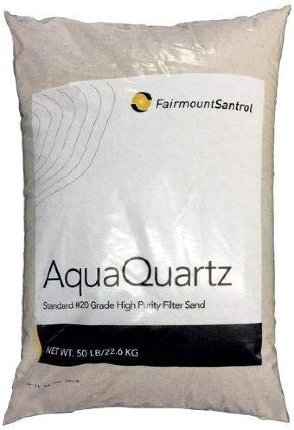 FairmountSantrol AquaQuartz-50 Pool Filter 20-Grade Silica Sand 50 Pounds White