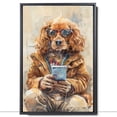 thumbnail image 2 of English Cocker Spaniel Dog Siting On Toilet Poster Unframe, English Cocker Spaniel Dog Canvas Frame Ready to Hang - Canvas Art Wall Decor - Gifts For Women, 2 of 6