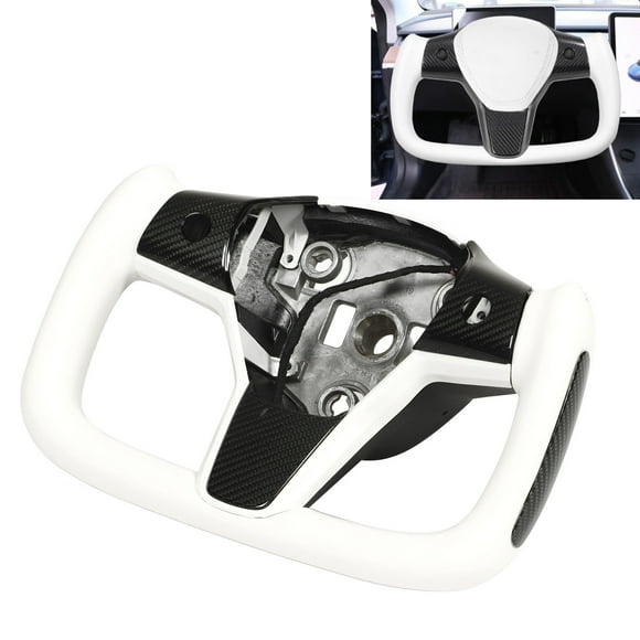 Driving Steering Wheel, Heated Car Steering Wheel with Bright Carbon Fiber Trims for Vehicle