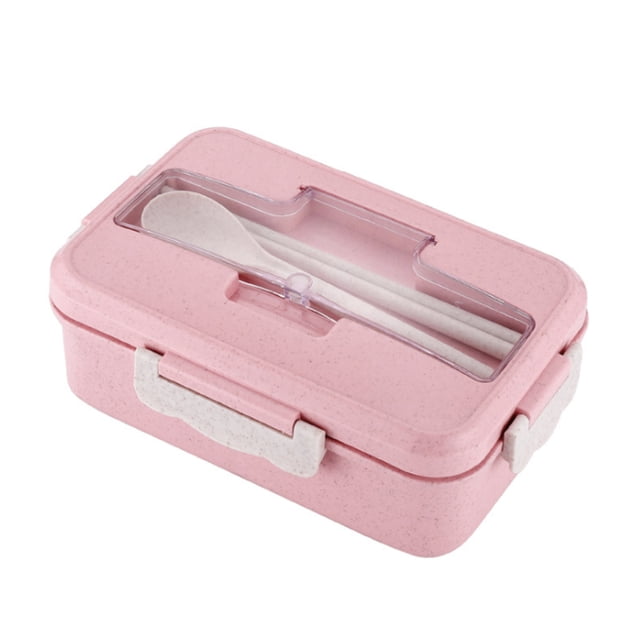 Caja Bento a prueba de fugas para adultos con fiambrera de 3 compartimentos para niños con cuchara y Tomshoo Caja Bento