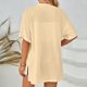 thumbnail image 5 of Top de ganchillo básico para mujer, cárdigan informal de ajuste holgado, traje de vacaciones de algodón informal FLhrweasw Para estrenar, 5 of 7