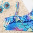 thumbnail image 5 of GYRATEDREAM Girls Tankini 2-Piece Swimwear Mermaid Print Bikini Ruffle Bathing Suit 7-12 Years, 5 of 7