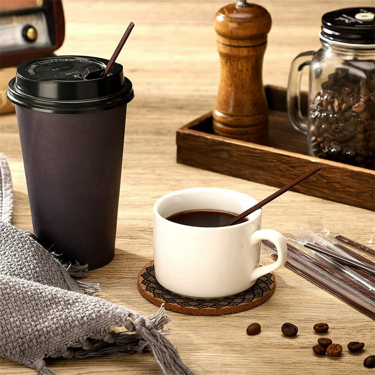 NOGIS Coffee Stir Sticks 50 PCS,6.7 Inch Three-Hole Coffee Straw Stirrer, Coffee Straws,Coffee Stirrers Individually Wrapped,Cocktail Stirrers/Straws,Disposable  Plastic Sip Stir Sticks 