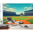 thumbnail image 5 of 69"x98" Wall Mural Peel and Stick Wallpaper Baseball Stadium Bright Sky Empty Seats Wall Decor Self Adhesive Removable Wall Stickers for Bedroom Living Room, 5 of 7