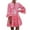Pink dresses for women 02, variant on Usmixi Formal Dresses for Women Beach Loose Flowy Ruffle Swing Tunic Midi Dress V-Neck 3/4 Sleeve Striped Print 2023 Summer Knee-Length Dresses Red m