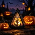 thumbnail image 7 of zhonghuaying 1 Pack Triangular Hollow Cutout Halloween LED Night Light, 4 Assorted Themed Pattern Hanging Decor Lamp for Indoor Halloween Party Decorations & Fall Home Tabletop Ornament B, 7 of 7
