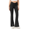 thumbnail image 5 of CAIXIA Bell Bottom Leggings for Women Plus Size Seamless Flared Workout Pants Stretchy Bootcut Yoga Pants Black Flare Leggings for Workout Running Athletic Activewear, 5 of 5