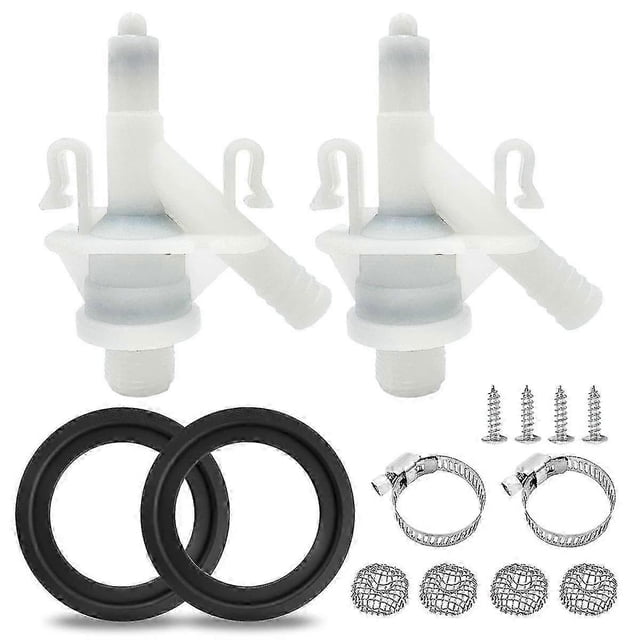 2pack 385311641 Water Valve Kit For Sealand/ Toilets Series 300,310,320,321, With 2 Pcs Toilet Flush Ball Seal