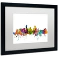 thumbnail image 2 of Trademark Fine Art 'Miami Florida Skyline' Canvas Art by Michael Tompsett, White Matte, Black Frame, 2 of 4