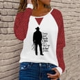 thumbnail image 1 of Puntoco Mujer Moda Cuello Redondo Cómodo Estampado Suelto Camiseta Manga Larga Blusa Casual tops Encaje Puntoco Puntoco-1338, 1 of 4
