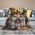 thumbnail image 2 of Nawypu Otter Throw Blanket - Soft, Fuzzy &amp; Warm - Small Blanket for Couch, Sofa - Brown Cute Throw Gift for Girls, Boys, 2 of 6