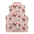 thumbnail image 5 of Pzuqiu Horse Print Girl Outerwear Vest Size 2 Fall Outfits Fashion Clothing Breathable Vest Zip Up Sleeveless for Girl Warm Soft Outerwear Jacket with Pockets for Daily Life, 5 of 7