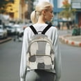 thumbnail image 7 of FORMRS Mini Backpack Purse for Women Quilted Travel Daypack Casual Shoulder Bag, Gray Cute Cats, 7 of 7