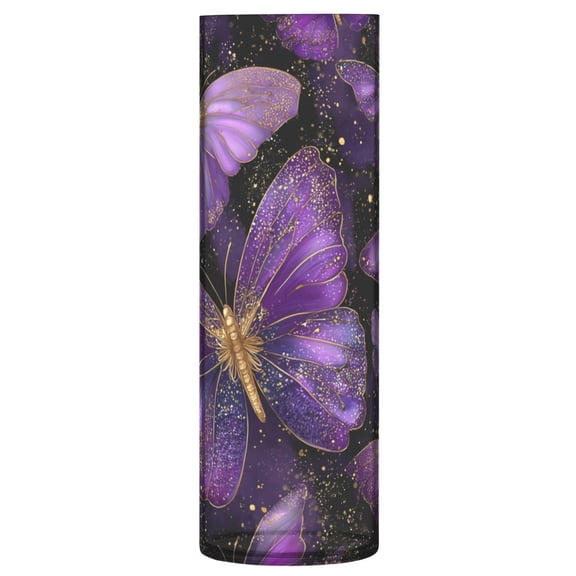 Vase Plastic Vase Flower Vase Desktop Decorative Vase Wedding Decoration Vase Anti-Drop Durable Purple Butterflies