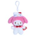thumbnail image 3 of Llavero de peluche de 10 cm Kawaii Sanrio serie 50 aniversario Hello Kitty Melody Kuromi colgante de muñeca de anime bolso colgante para coleccionar fans, 3 of 5