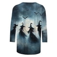 thumbnail image 5 of Jsaierl Halloween Shirts for Women Plus Size Witch Graphic Tees Vintage Loose Fit Crewneck T-Shirts 3/4 Sleeve Holiday Blouse Tops Halloween Clothes,Sizes S-5XL, 5 of 5